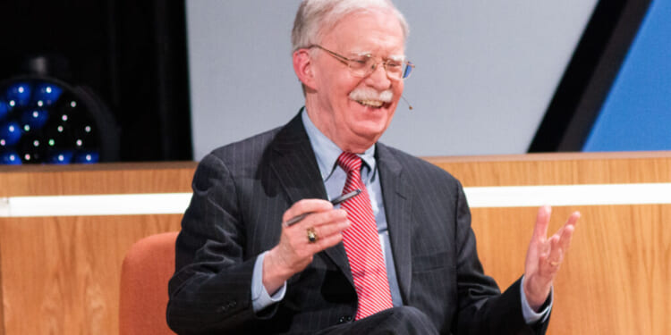 John Bolton, the 26th United States National Security Advisor, on stage during the Copenhagen Democracy Summit 2026 at the Royal Danish Playhouse in Copenhagen, Denmark, on May 12, 2026. (Photo by Kristian Tuxen Ladegaard Berg/NurPhoto via Getty Images)