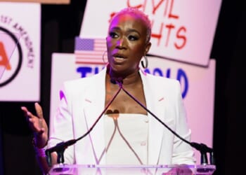 Former MSNBC host Joy Reid speaks onstage during Rise Up, Sing Out: A Concert for the First Amendment on June 14 in New York City.