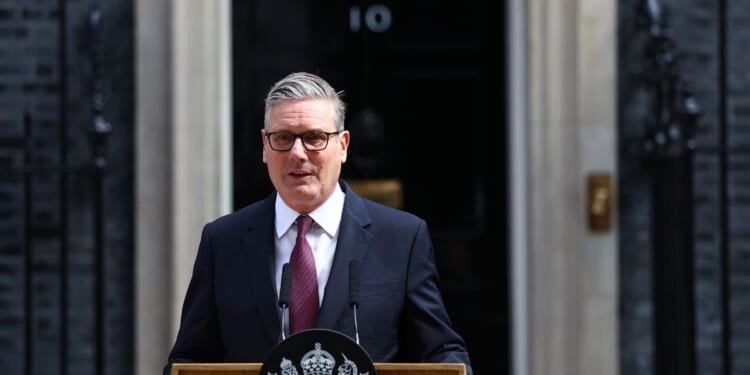 Prime Minister Keir Starmer announces his resignation as U.K. Prime Minister and Leader of the Labour Party, outside No. 10 Downing Street on June 22, 2026, in London, England.