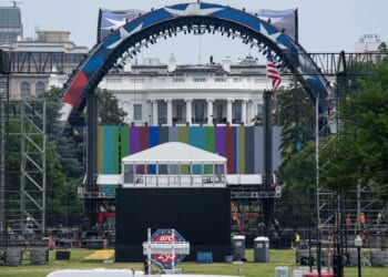Preparations continue for the Ultimate Fighting Championship Freedom 250 event on the White House South Lawn in Washington, D.C.