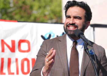 Mayor Zohran Mamdani at a New York City rally.