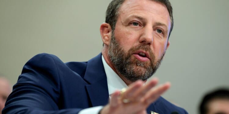 Secretary of Homeland Security Markwayne Mullin speaks to the House Appropriations Homeland Security Subcommittee on June 25, 2026.