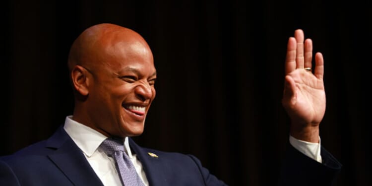 Governor Wes Moore arrives at the NAN convention on April 9, 2026.