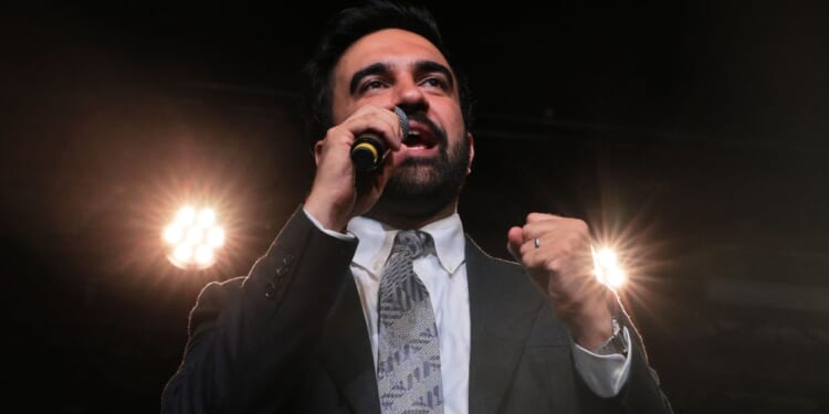New York Mayor Zohran Mamdani speaks at an event in the East Williamsburg neighborhood in Brooklyn, New York City on June 23, 2026.
