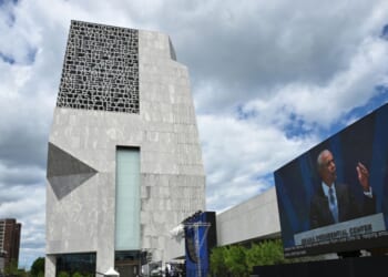 Former President Barak Obama speaks during opening day of the Barack Obama Presidential Center in Chicago, Illinois, on June 18, 2026.