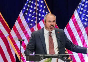 Florida state senator and newly elected RNC Chairman Joe Gruters, gives his acceptance speech during the General Session of the Republican National Committee (RNC) Summer Meeting in Atlanta, Georgia on August 22, 2025. (Photo by Elijah Nouvelage / AFP) (Photo by ELIJAH NOUVELAGE/AFP via Getty Images)