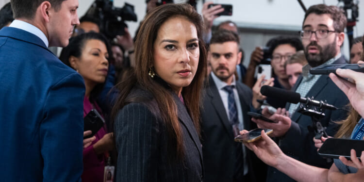 Harmeet Dhillon, assistant attorney general for Civil Rights spoke about reparations lawsuit. (Tom Williams/CQ-Roll Call, Inc via Getty Images)