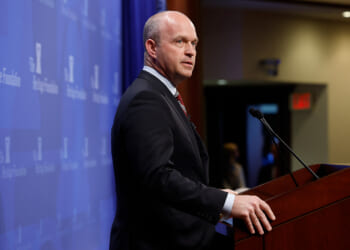 Roberts speaking at The Heritage Foundation.