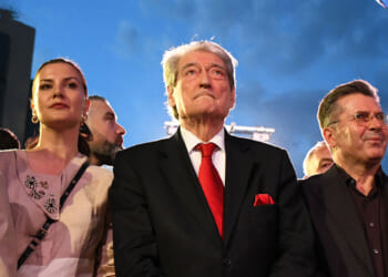 The U.S. State Department dropped sanctions against Sali Berisha, the opposition leader in Albania who is a longtime opponent of George Soros.