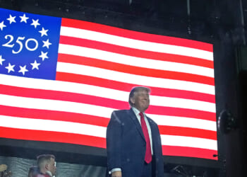 President Donald Trump at the Great American State Fair.