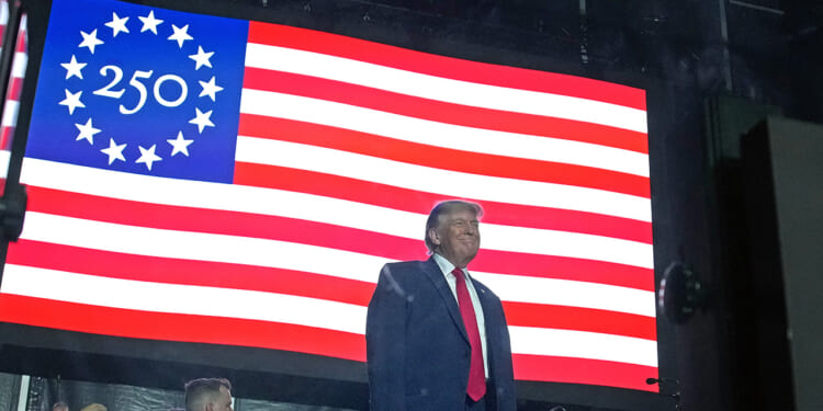 President Donald Trump at the Great American State Fair.