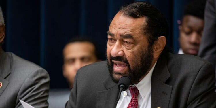 Rep. Al Green (D-TX) questions former members of the Wells Fargo Board of Directors during a House Financial Services Committee hearing on Capitol Hill in Washington on March 11, 2020.