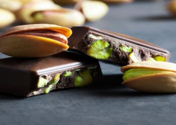 pistachios and dark chocolate together are a powerful combo to supercharge your health, all while enjoying incredible taste!
