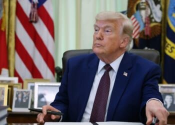 President Donald Trump prepares to sign an executive order during an event in the Oval Office of the White House on June 3, 2026, in Washington, D.C.