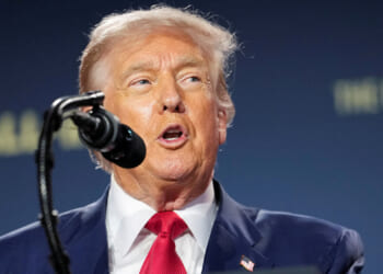 President Donald Trump delivers remarks on artificial intelligence at the "Winning the AI Race" Summit in Washington D.C., July 23, 2025. REUTERS/Kent Nishimura/File Photo