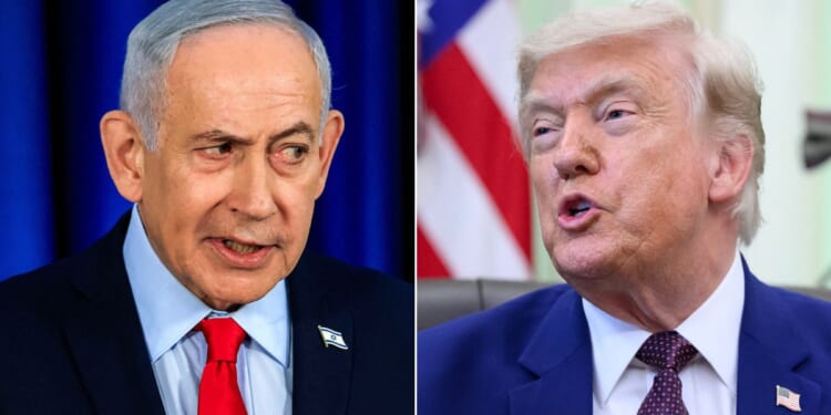 "I’m a wartime president, he’s a wartime prime minister," President Donald Trump said in explaining his sometimes-volatile relationship with Israeli Prime Minister Benjamin Netanyahu, left.