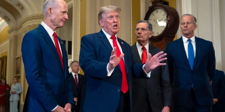 Trump spars with GOP senators on Iran war powers, pushes SAVE America Act