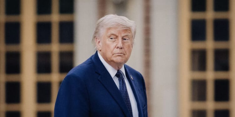 President Donald Trump on his arrival ahead of a dinner with the President of the French Republic and his wife, organized to celebrate the 250th anniversary of the independence of the United States at the Chateau de Versailles in France on June 17, 2026.