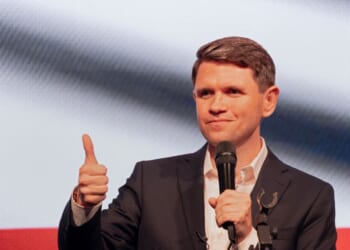 Democratic Senate candidate James Talarico speaks at a rally at Rich's Houston on May 27, 2026, in Houston, Texas.