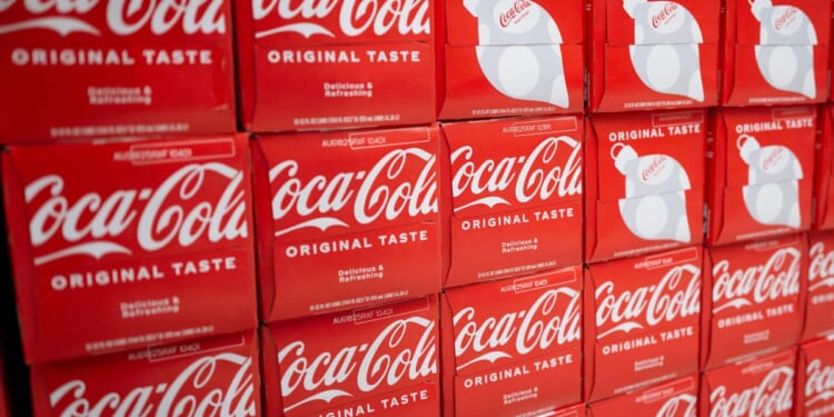Coca-Cola soft drinks are offered for sale at a grocery store on Dec. 11, 2024, in Chicago, Illinois.