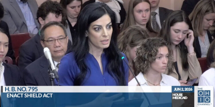 Screenshot of Mehek Cooke testifying in Ohio hearing on Medicaid fraud.