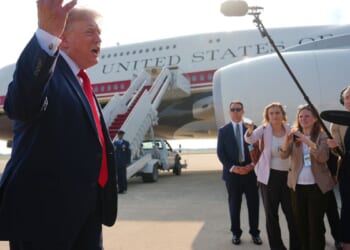 Retrofitted Qatari jet takes flight as Air Force One for Trump’s trip to North Dakota