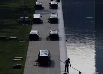 Reflecting Pool repair involves ‘multiple gashes’ by vandals