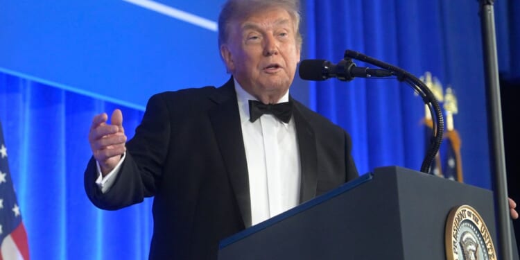 Trump returns to rescheduled correspondents’ dinner armed with insults and praise
