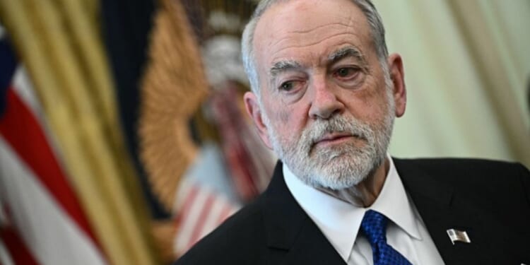 United States Ambassador to Israel Mike Huckabee is pictured in the White House in Washington, D.C. on April 23, 2026.