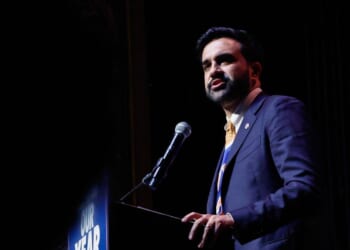 New York Mayor Zohran Mamdani speaks during the "Our Team, Our Year" Get Out The Vote rally at the Kings Theatre in Brooklyn, New York, on June 18, 2026.
