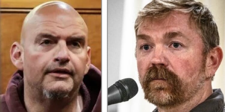 Pennsylvania Sen. John Fetterman, left; Maine Democratic Senate candidate Graham Platner, right.