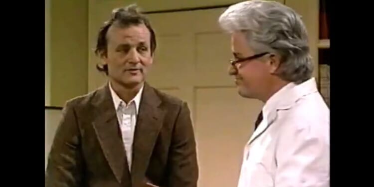 Bill Murray acts in a March 1987 skit for "SNL."