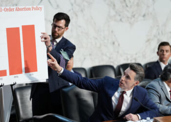 Sen. Josh Hawley, R-Mo. speaks during the confirmation hearing for acting Attorney General Todd Blanche in front of the Senate Judiciary Committee on July 15, 2026. (Eric Lee/Getty Images)