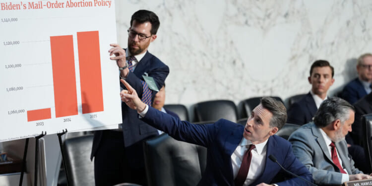 Sen. Josh Hawley, R-Mo. speaks during the confirmation hearing for acting Attorney General Todd Blanche in front of the Senate Judiciary Committee on July 15, 2026. (Eric Lee/Getty Images)