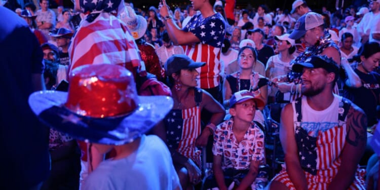 A crowd gathers at America 250 festivities on July 4, 2026 on Washington, D.C.