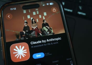 In this illustration, the Claude AI app is seen in the app store on a phone on Feb. 16, 2026, in New York City.