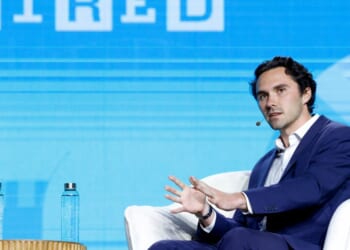 David Hogg, co-founder of Leaders We Deserve and March For Our Lives, speaks onstage during "Reimagining Democracy" at WIRED's The Big Interview 2025 at The Midway SF on Dec. 4, 2025, in San Francisco, California.