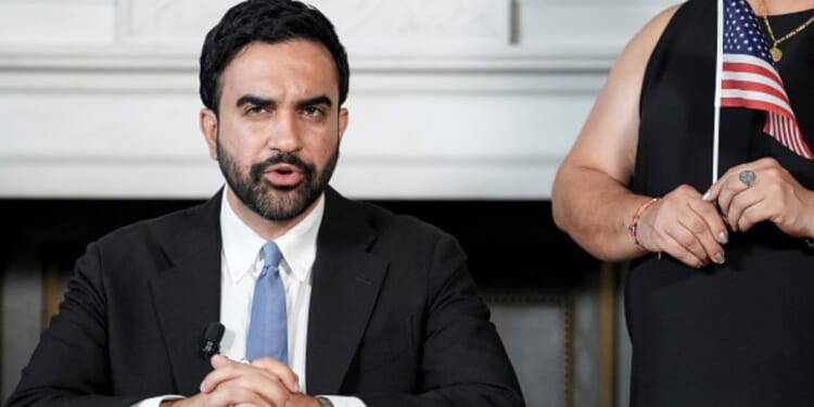 Mayor of New York Zohran Mamdani speaks at his desk on July 3, 2026.