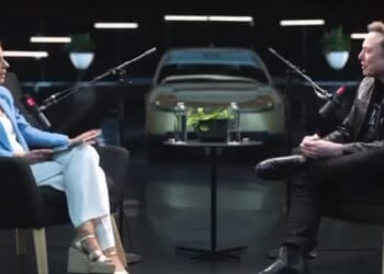Trillionaire Elon Musk is interviewed Thursday by Zanny Minton Beddoes, editor-in-chief of the British publication The Economist.