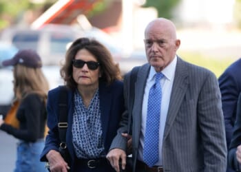 Charlie Kirk's parents, Robert Kirk and Kathryn Kirk, arrive at the courthouse for a weeklong preliminary hearing for Tyler Robinson, the man accused of killing Charlie Kirk, on July 6, 2026, in Provo, Utah.