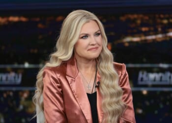 Erika Kirk discusses the newly released book "Stop, In The Name of God: Why Honoring The Sabbath Will Transform Your Life" on "Hannity" at Fox News Channel Studios on Dec. 8, 2025, in New York City.