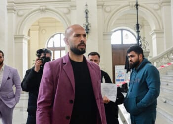 Andrew Tate is pictured inside The Court of Appeal in Bucharest, Romania, on Dec. 10, 2024.