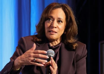 Kamala Harris speaks in a May file photo.