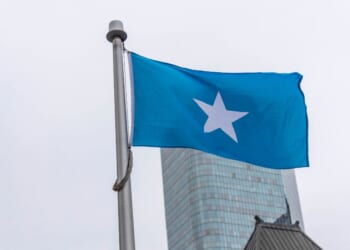 The Somalian flag at Toronto City Hall's Nathan Phillips Square.