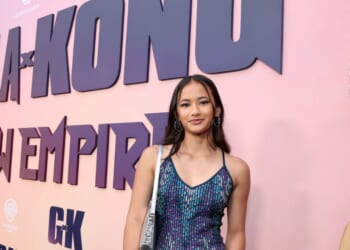 Kaylee Hottle attends Warner Bros. Premiere of "Godzilla X Kong: The New Empire" at TCL Chinese Theatre on March 25, 2024, in Hollywood, California.
