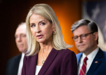 Rep. Mary Miller, R-Ill., speaks during the House Republican Conference press conference in the U.S. Capitol on Wednesday, June 3, 2026.