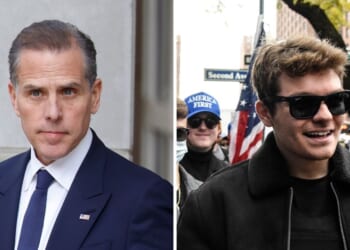 Hunter Biden departs the J. Caleb Boggs Federal Building on June 3, 2024, in Wilmington, Delaware. (Anna Moneymaker / Getty Images) Nick Fuentes attends an anti-vaccine protest with people associated with America First in front of Pfizer world headquarters on Nov. 13, 2021, in New York City.
