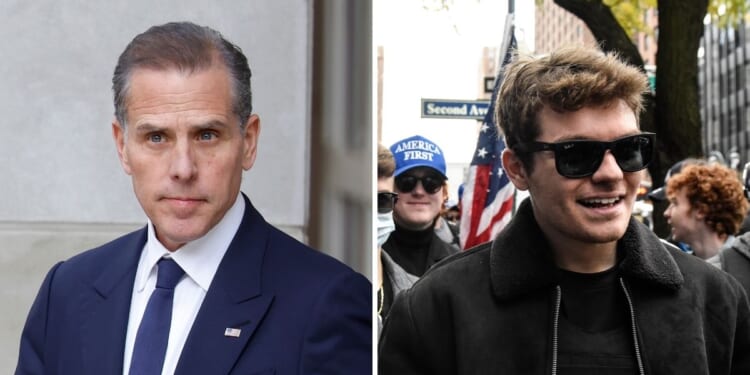 Hunter Biden departs the J. Caleb Boggs Federal Building on June 3, 2024, in Wilmington, Delaware. (Anna Moneymaker / Getty Images) Nick Fuentes attends an anti-vaccine protest with people associated with America First in front of Pfizer world headquarters on Nov. 13, 2021, in New York City.