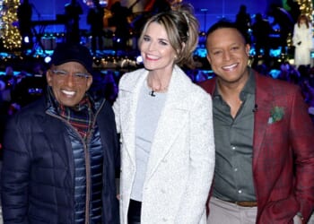 Al Roker, Savannah Guthrie, and Craig Melvin attend the 2025 Rockefeller Center Christmas Tree Lighting Ceremony on Dec. 3, 2025, in New York City.
