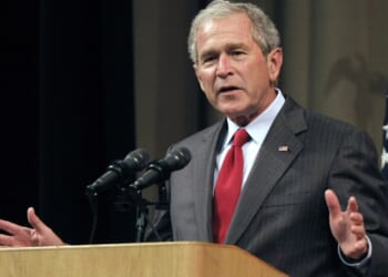 Former President George W. Bush speaking